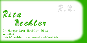 rita mechler business card